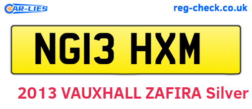 NG13HXM are the vehicle registration plates.