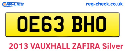 OE63BHO are the vehicle registration plates.