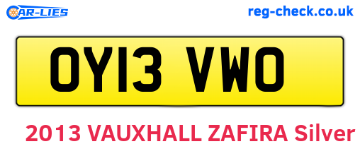 OY13VWO are the vehicle registration plates.