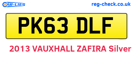 PK63DLF are the vehicle registration plates.
