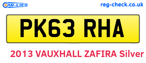 PK63RHA are the vehicle registration plates.