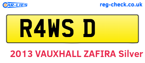 R4WSD are the vehicle registration plates.
