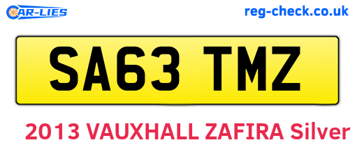 SA63TMZ are the vehicle registration plates.