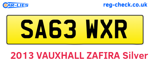 SA63WXR are the vehicle registration plates.