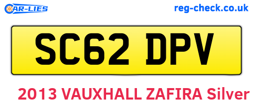 SC62DPV are the vehicle registration plates.