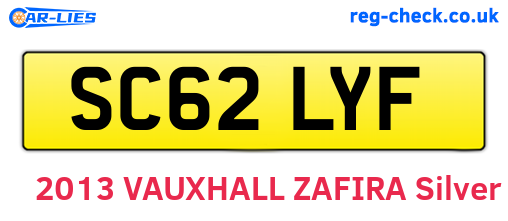 SC62LYF are the vehicle registration plates.