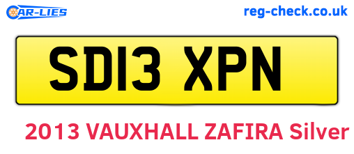 SD13XPN are the vehicle registration plates.