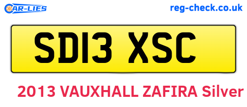 SD13XSC are the vehicle registration plates.