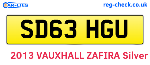 SD63HGU are the vehicle registration plates.