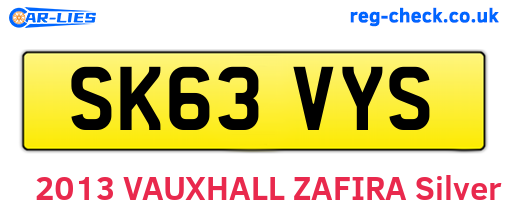 SK63VYS are the vehicle registration plates.