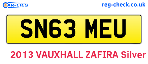 SN63MEU are the vehicle registration plates.