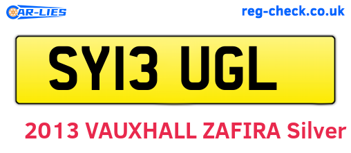 SY13UGL are the vehicle registration plates.