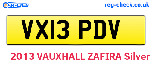 VX13PDV are the vehicle registration plates.