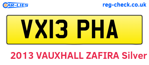 VX13PHA are the vehicle registration plates.