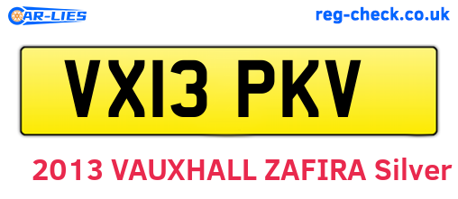 VX13PKV are the vehicle registration plates.