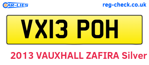 VX13POH are the vehicle registration plates.