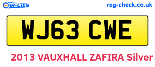 WJ63CWE are the vehicle registration plates.