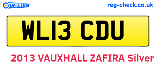 WL13CDU are the vehicle registration plates.