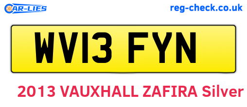 WV13FYN are the vehicle registration plates.