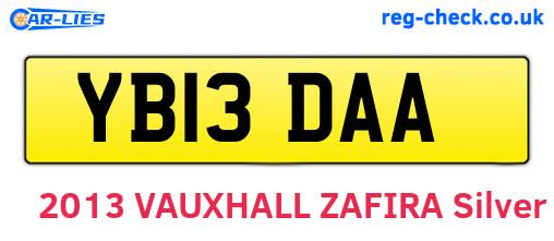 YB13DAA are the vehicle registration plates.