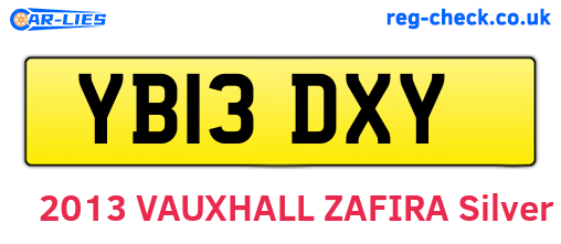 YB13DXY are the vehicle registration plates.