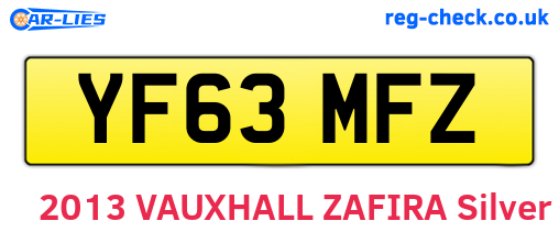 YF63MFZ are the vehicle registration plates.