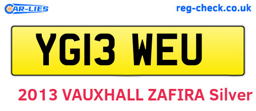 YG13WEU are the vehicle registration plates.
