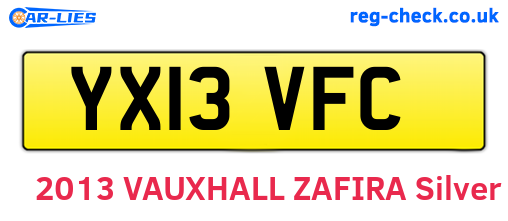 YX13VFC are the vehicle registration plates.