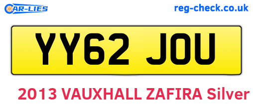 YY62JOU are the vehicle registration plates.