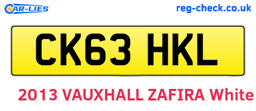 CK63HKL are the vehicle registration plates.