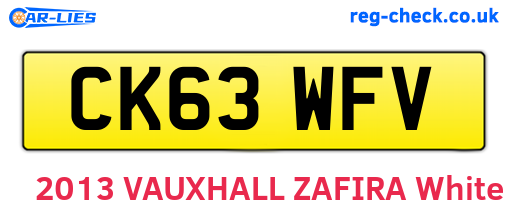 CK63WFV are the vehicle registration plates.