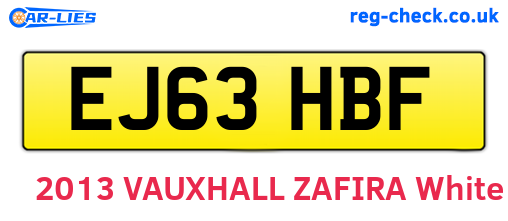 EJ63HBF are the vehicle registration plates.