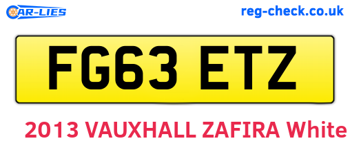 FG63ETZ are the vehicle registration plates.