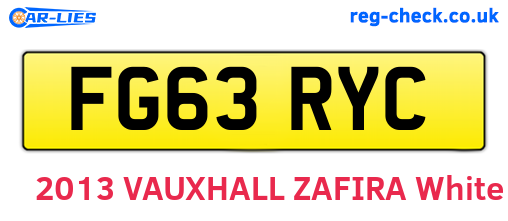 FG63RYC are the vehicle registration plates.