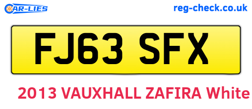 FJ63SFX are the vehicle registration plates.