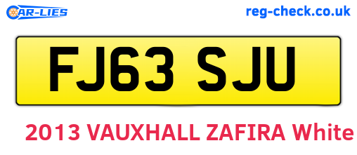 FJ63SJU are the vehicle registration plates.