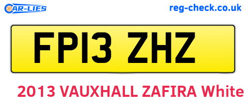FP13ZHZ are the vehicle registration plates.
