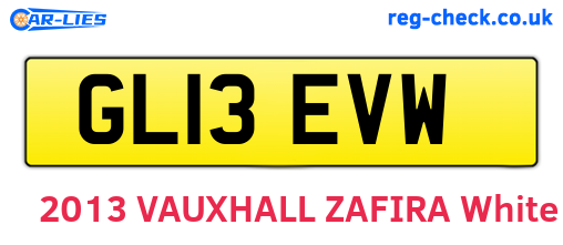 GL13EVW are the vehicle registration plates.