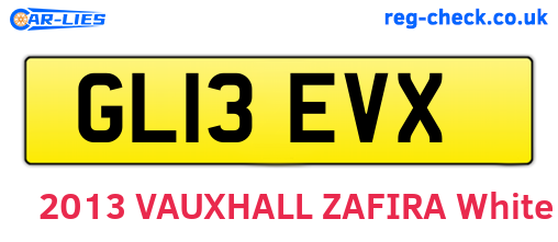 GL13EVX are the vehicle registration plates.