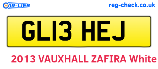 GL13HEJ are the vehicle registration plates.