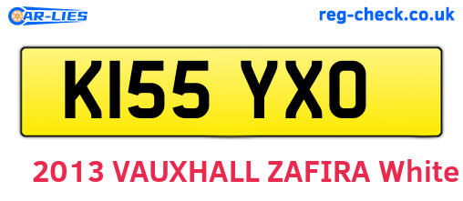 K155YXO are the vehicle registration plates.