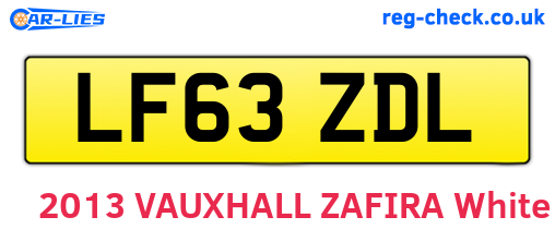 LF63ZDL are the vehicle registration plates.