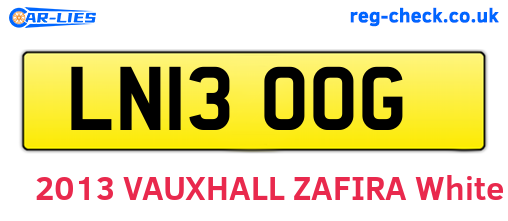 LN13OOG are the vehicle registration plates.