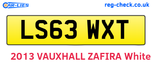 LS63WXT are the vehicle registration plates.