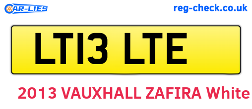 LT13LTE are the vehicle registration plates.