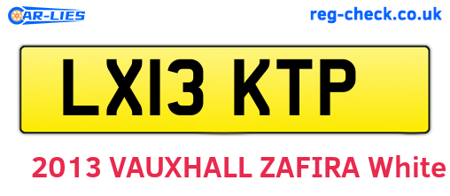 LX13KTP are the vehicle registration plates.