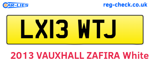 LX13WTJ are the vehicle registration plates.