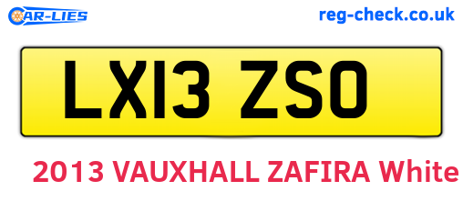 LX13ZSO are the vehicle registration plates.
