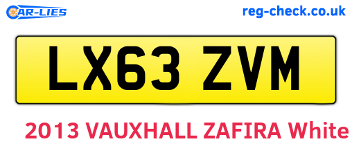 LX63ZVM are the vehicle registration plates.