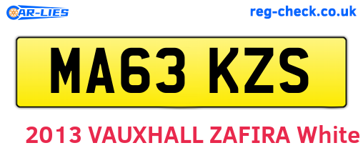 MA63KZS are the vehicle registration plates.